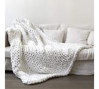 Koowaa Cozy Chunky Knitted Blanket Handmade Yarn Pet Bed Chair Sofa Blanket Home Decor Gift for Couch Bed Chair Yoga Mat Rug