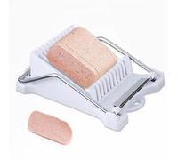 KOOWAI White Slicer Cuts Luncheon Meat, Boiled Eggs Ham Into 11 Neat and Equal Slices Without Mashing (Only Suits Soft Cheese,No Bony Foods)