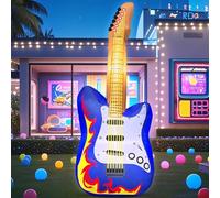 KOOY 5FT Inflatable Guitar for Party Decorations Blow up Yard Decoration,LED Lights for Party Holiday Decorations