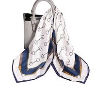 KOOYOL Silk Like Headscarf Vabovin Fashion Pattern Large Square Satin Scarf for hair wrapping