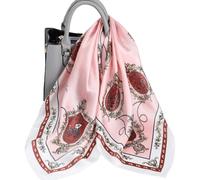 KOOYOL Silk Like Headscarf Vabovin Fashion Pattern Large Square Satin Scarf for hair wrapping