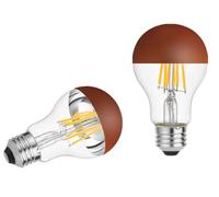 KOOYWAN E27 Brown Crown Light Bulb-Dimmable 6W A60 Decorative Classic LED Edison Mirror Tipped Reflected Light 2700K Warm White