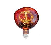 KOOYWAN Voronoi I Oversized Large Mouth-Blown LED Light Bulb,6W E27 Copper-Tinted Huge Edison Bulbs,Dimmable,S150 Warm White 2700K for Decorative,1 Pack