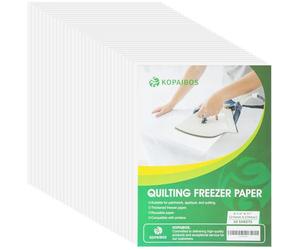 KOPAIBOS Freezer Paper Sheets for Quilting & Crafts - 8.5x11 Inches, 30 Sheets - Heavy Duty, Laser & Inkjet Printable Wax Paper for Quilters, Applique & Sewing Projects