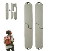 Kopak - 2 in 1 Camping Eating Utensils Set, Kopak Utensil Set, Portable Detachable Fork Combo Set-Folds Neatly for Storage and Unfolds, Durable, Lightweight & Always Ready for Adventure (2)