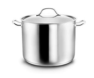 KOPF Gigantos Large Cooking Pot with Lid, Stainless Steel, Diameter 26 cm, Height 19 cm, 9.5 Litre