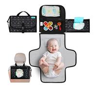 Kopi Baby Portable Diaper Changing Pad - Baby Diaper Changer Travel Bag with Wipes Pocket, Smart Design Portable Changing Mat, Infant Travel Station Kit, Gift for Newborn - Black Arrows, Classic