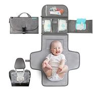 Kopi Baby Portable Nappy Changing Pad - Baby Changing Pad & Diaper Changer Travel Bag, Smart Design Baby Changing Mat, Portable Changing Pad for Baby - Baby Changing Station, Infant Gift - Grey