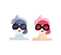 Kopida 2 Pcs Creative Acrylic Brooches, Trendy Cute Acrylic Acetic Figure Brooches for Women, Blue