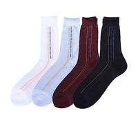 Kopida 4 Pairs Mens Ultra Thin High Sheer Nylon Socks Silk Socks Business Socks Soft Mid Calf Sock for Women Men, Multi, 3.5-4