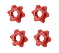 Kopida 4 Pcs Standard Barbell Spin-Lock Collars Dumbbell Nut, Anti-Slip Plastic Hex Nut 25MM for Weight Lifting Fitness Exercise