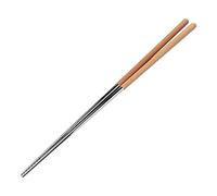 Kopida Extra Long Cooking Chopsticks, 15inch Stainless Steel with Wooden Handle, Reusable Kitchen Accessory, Dishwasher Safe, 38.5cm, 1 Pair