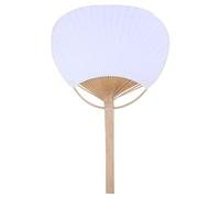 Kopida White Bamboo Hand Paper Fan, Blank Pattern Summer Decorative Chinese Fan, 38.5cm x 24cm, 3 Speeds, Lightweight, Personalizable