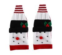 Kopida Wine Bottle Decorative Case Christmas Decorations Red Wine Bottle Set Creative Champagne Wine Set Snowman Wine Bottle Accessories Christmas Party Table Decoration