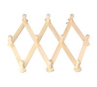 Kopida Wooden Expandable Coat Rack Hanger Wall Hanger, Wall Mounted Accordion Pine Wood Hook Expandable Wall Mounted Rack for Hanging Hats, Caps, Mugs, Coats,Umbrella