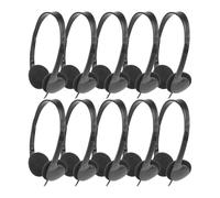 Kopinma 10 Pcs Wired Classroom Headphones, Adjustable On-Ear Headsets, Clear Stereo Sound, Earphones Adjustable with 3.5 mm Jack for Students, School, Library, Computer Lab & Testing Centers