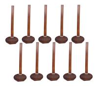 Kopinma 10 Pcs Wooden Spoons, Long Handle Ramen Spoon, Hotpot Spoons, Tortoise Pot Spoon, Ajisen Ramen Spoon for Porridge Soup Ramen Hot Pot Restaurant Household