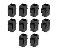 Kopinma 10Pcs RJ45 Connector Jack Cat6 Extension Coupler Ethernet Network LAN Cat 6 Coupler Jacks Extend Adapter,Black