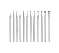 Kopinma 12Pcs Round Ball Burr Set - 3/32 Inch Shank for Jewelry Making, Engraving Bits for Delicate Materials