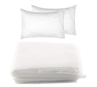 Kopinma 20 Pcs Disposable Pillow Cases, White Breathable Single Pillowcases, Non-Woven Fabric Pillow Covers, 50x70 cm Hotel Travel Pillowcase Pillow Protector for Travel Hotel Bedroom Home