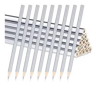 Kopinma 20 Pcs Silver Colored Pencils Set, Tailors Chalk Pencils, Metallic Silver Marking Pencil, Oil Wooden Coloring Drawing Pencil for Construction Workers Metalwork Plumbers Framers