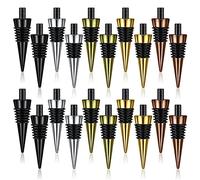 Kopinma 20 Pieces Blank Wine Bottle Stoppers with Threaded Post Wine Stoppers Inserts Set Hardware for Turning DIY Project