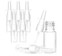 Kopinma 20Pcs Nasal Bottle, 10ML Mini Container, Pump Sprayer Mist Nose Refillable Bottle, Clear Empty Rhinitis Care Sprayer, Reusable Fine Mist Sprayers for Travel