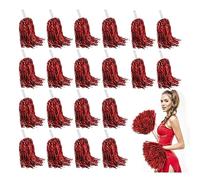Kopinma 24Pcs Cheerleading Pom Poms, Cheering Squad Hand Flower, Hand Flowers Cheerleader Pompoms with Plastic Handle for Sports Football and Basketball Game Dancing Party, Parties & Celebrations
