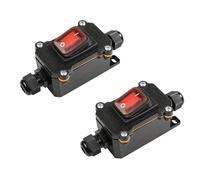 Kopinma 2Pcs IP67 Waterproof Inline Switch 12V DC 20A High Current Power Waterproof Switch with PG9 Terminal