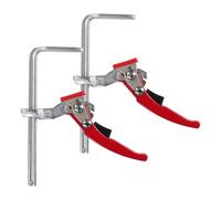 Kopinma 2pcs Ratcheting Table Clamp, Quick Ratchet Track Saw Guide Rail Clamp for Table and Guide Rail System Woodworking Clamp