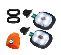 Kopinma 2Pcs USB Rechargeable, Super Bright LED Headlamp Light for Beanie Hat, Replaceable Headlight Cap DIY Hat Light for Walking at Night, Fishing, Camping, Hunting