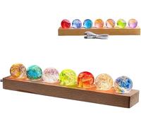 Kopinma 3D Solar System Crystal Ball Night Light, Luminous Seven Planet Astronomy LED Light Ball, Fantasy Colorful Glass Star Ball, Solar System Model Glass Paperweights, Astronomy Gifts
