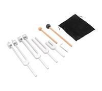Kopinma 4-Piece Tuning Fork Set (128 Hz, 136.1 Hz, MI 528 Hz, 4096 Hz), for Chakra Healing, Sound Therapy, Stress Relief