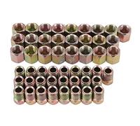 Kopinma 50Pcs Male/Female End Union Brake Pipe Nuts M10 x 1mm 3/16Inch OD Copper Brake Tubes Line Pipe Fittings Metric