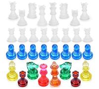 Kopinma Chess Resin Mold Set, 3D Chess Pieces Resin Casting Molds, Silicon Chess Crystal Epoxy Molds for DIY Crafts Making, Family Party and Outdoor Board, Birthday Gift