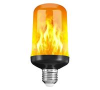 Kopinma E27 Flame Light Bulb, LED Flame Effect Bulb, Flickering Decorative Realistic Fire Lamps, LED Lights Outdoor Garden for Christmas Halloween Festival Garden Decoration, Black