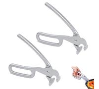 Kopinma Heavy Duty Pizza Pan Gripper, Stainless Steel Anti Scald Plate Gripper, Anti Scald Bowl Holder Clip, Pizza Pan, Oven Safe Clips for Baking Pan, Dish Gripper Tool for Deep Pizza Pans