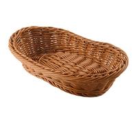 Kopinma Oval Wicker Woven Basket Bread Basket Serving Basket, 11 Inch Storage Basket for Food Fruit Cosmetic Storage Table Top and Bathroom