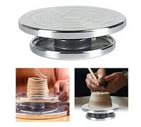 Kopinma Pottery Wheel Turntable, Heavy Duty Clay Sculpture Swivel Plate, 18cm Pottery Banding Wheel, Metal Cake Spinner Turntable, Non-Slip Platform for DIY Clay Ceramics, Cake Stand, Arts & Crafts