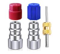 Kopinma R12 to R134a Conversion Kit,AC Retrofit Fitting Adapter Kit, 1/4inch Female, for Auto A/C Refrigerant System