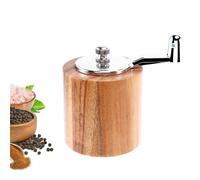 Kopinma Salt Mill and Pepper Mill, Hand Crank Pepper Mill Made of Wood, Spice Mill, Chili Mill with Classic Handle and Adjustable Ceramic Rotor