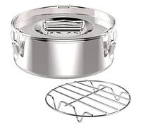 Kopinma Steamer Cooker Pot, Stainless Steel 6 Quart Pot Steamer, Flan with Steamer Rack, Stock Pot and Steamer, Round Food Steamer Pan with Lid for Vegetables Dumpling Seafood