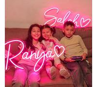 KOPLYEM Custom Neon Signs, Personalised Dimmable Led Neon Lights Sign Customizable for Room Decoration Wedding Birthday Party Bedroom Game Room or Bar Logo Neon Lights