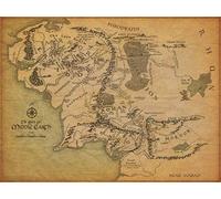 Kopoo Lord of The Rings - Middle Earth MAP Poster - 16x24(40x60cm)