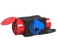 Kopp 129200002 CEE Compact Distributor CEE Plug 16 A / 2 Sockets and CEE Socket 16 A