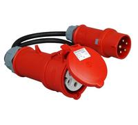 Kopp 147504007 CEE Adapter Cable, CEE Plug 16 A/Coupling 32 A