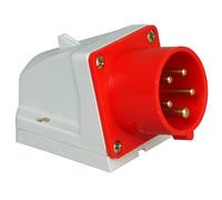 Kopp 171800007 CEE Wall Plug, 5 Pin 16 A 400 V Red