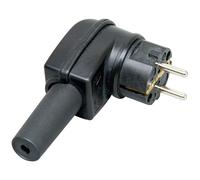 Kopp 178216054 Safety L-shape mains plug 230V Black Rubber IP44