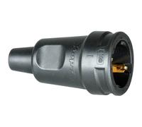 Kopp 180916009 Safety mains socket Rubber Black 230 V IP20