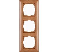 Kopp 306731008 Abdeckrahmen 3-fach Buchenholz Cover No. Triple Beech, Colour